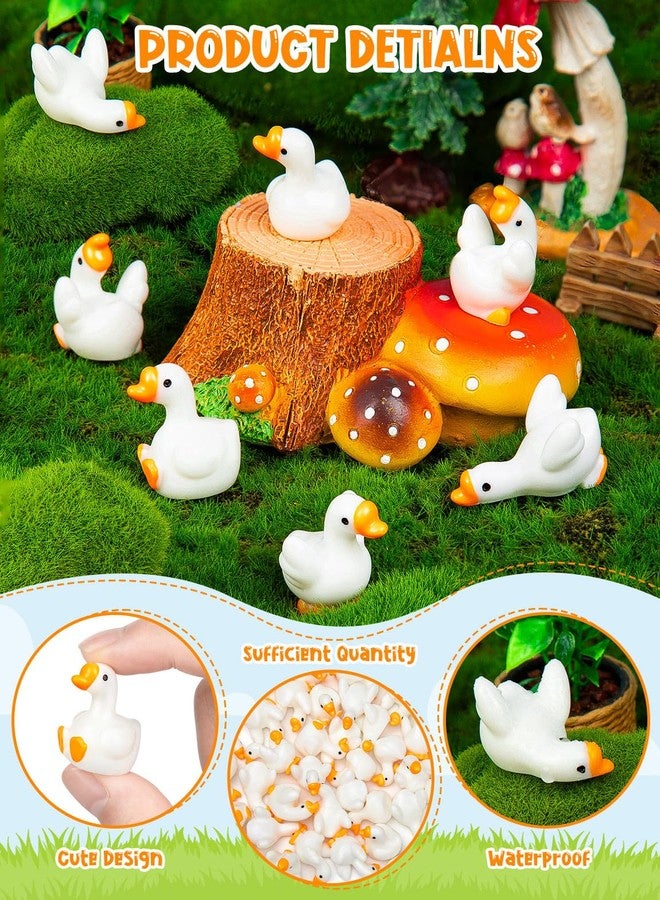 LHSYFBZ 72pcs Mini Resin Goose Figurines, Tiny Animal Figurine Bulk, Small Desk Goose Decor for Garden Lawn Yard Micro Landscape Aquarium Potted Ornament DIY Craft - Image 2